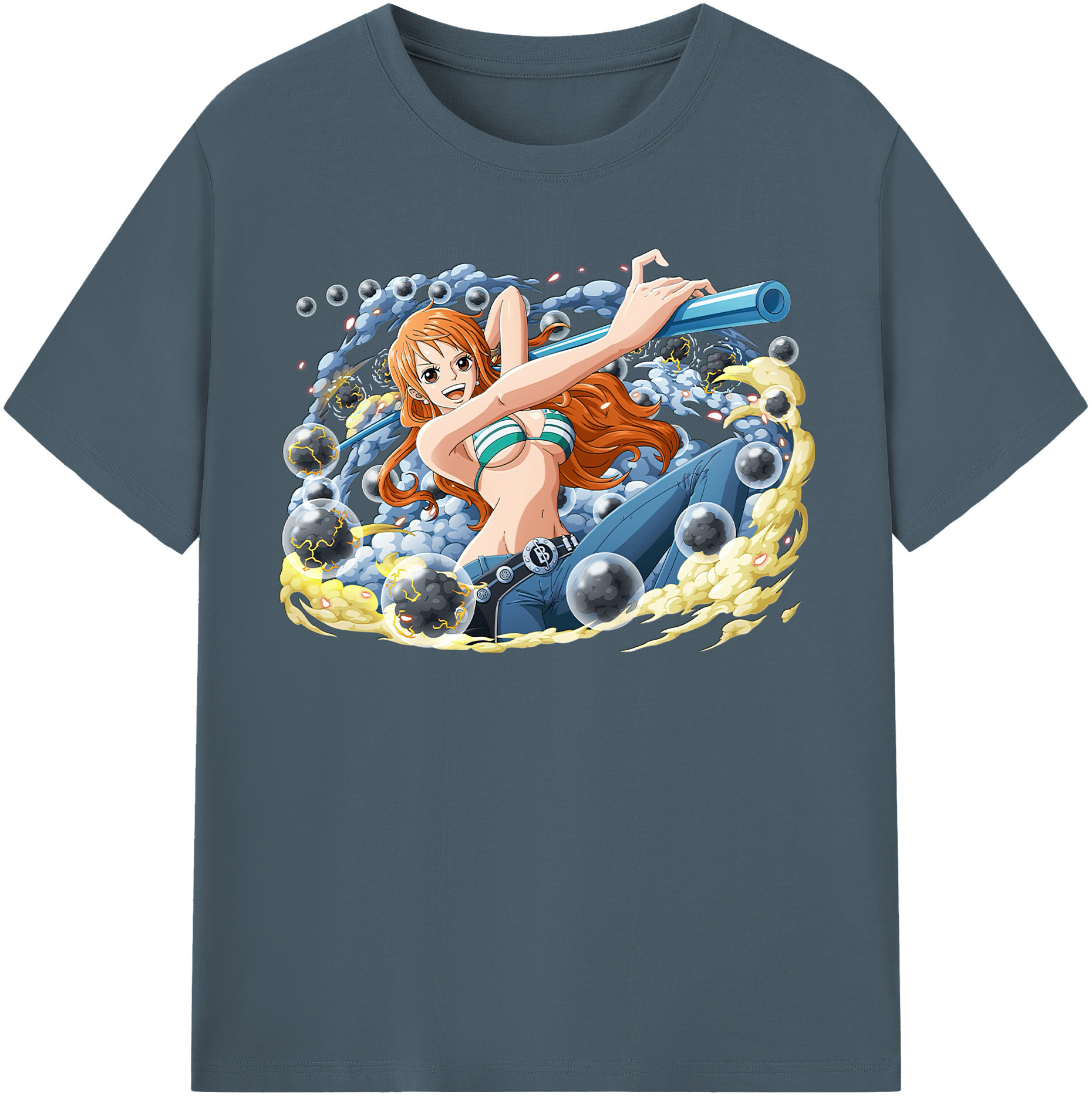 ワンピース ナミ ONE PIECE Nami 綿100％半袖Tシャツ（フロントプリント）
